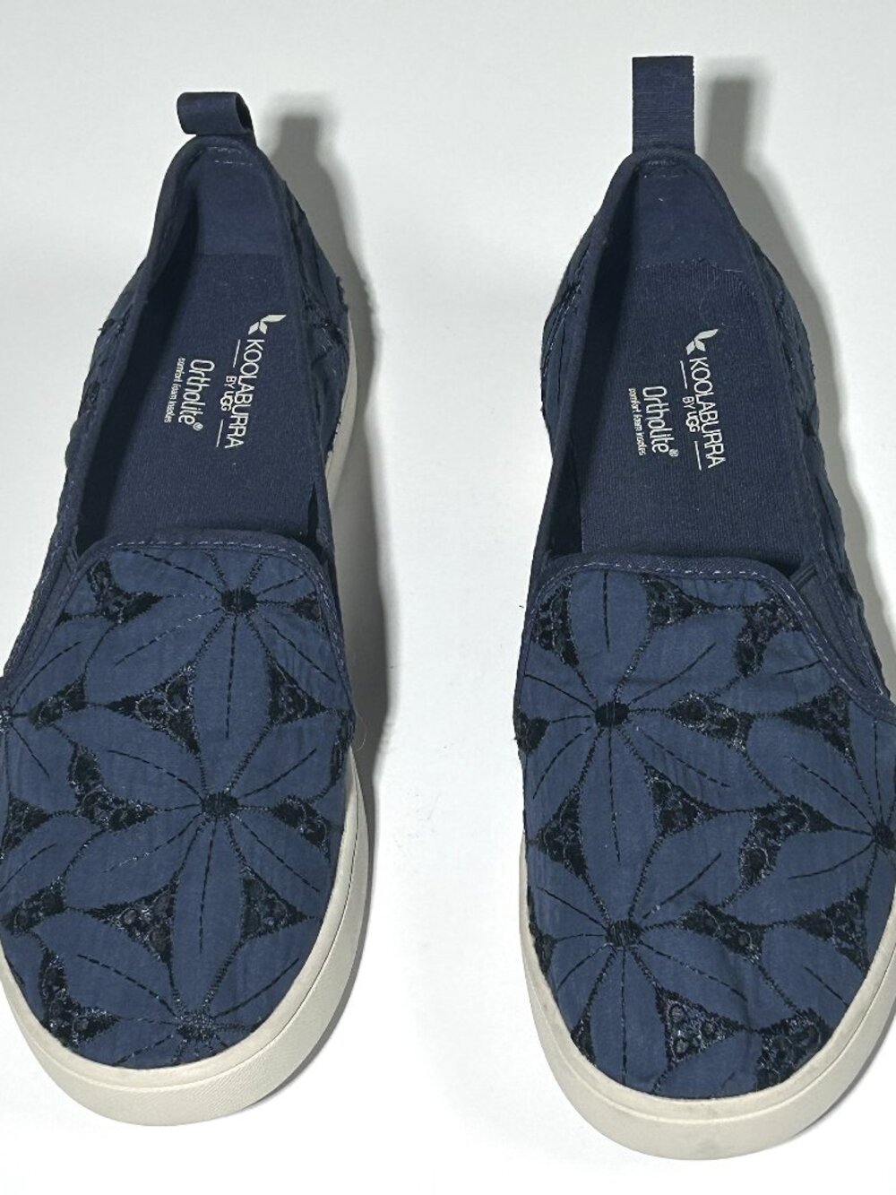 Koolaburra by Ugg Amiah Ortholite Loafer Slip On Flats Sneakers Navy Blue sz 8